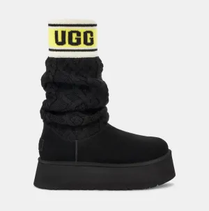 UGG | BOTAS MUJER | W CLASSIC SWEATER LETTER TALL BLACK | NEGRO