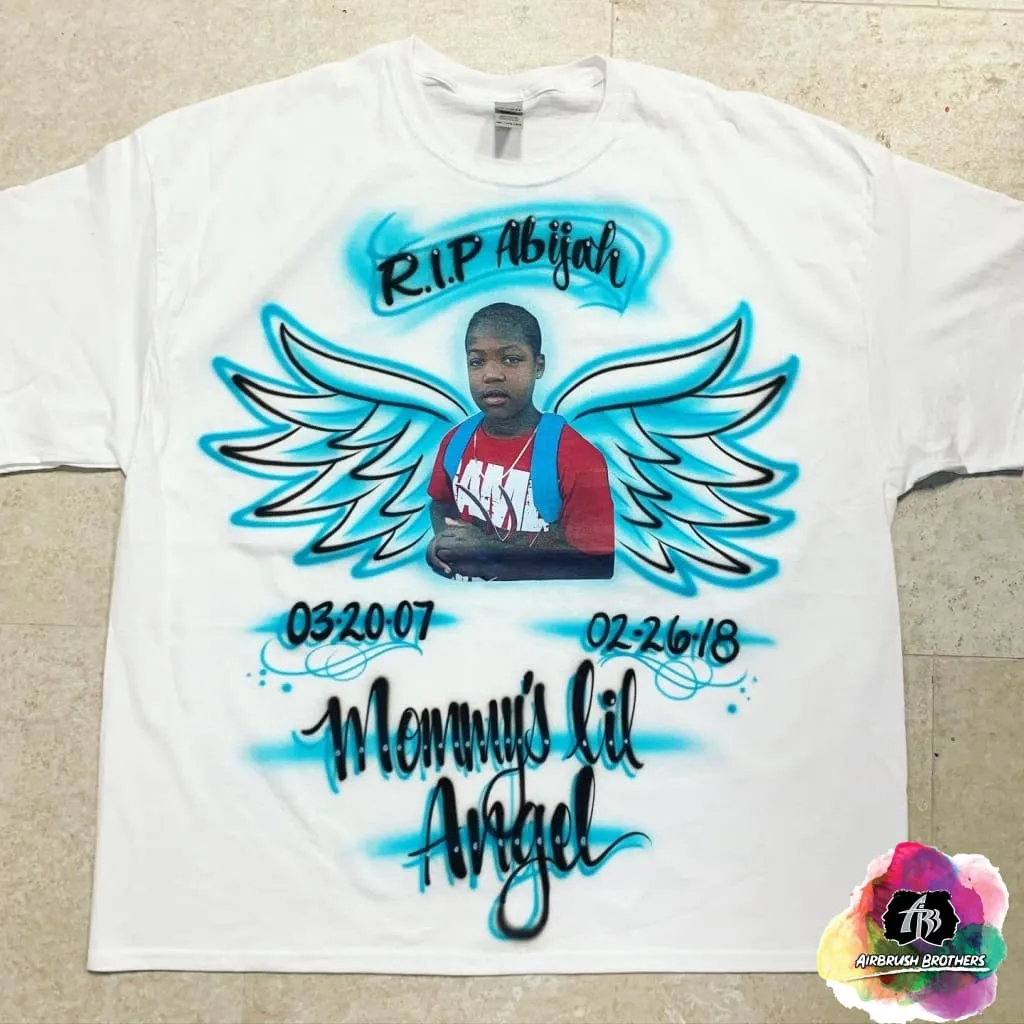 Airbrush Little Angel Shirt Design