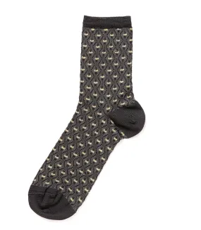 Alto Milano Nero 021A  Zig Zag Socks