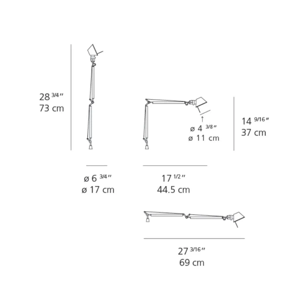 Artemide Tolomeo Micro table lamp white with fixed support