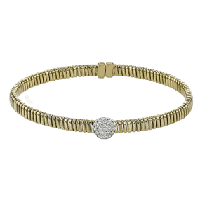 Bangle in 18k Gold with Diamonds