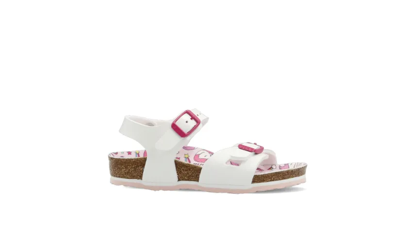 BIRKENSTOCK SANDALO RIO 1018864 UNICORNO BIANCO LUCIDO