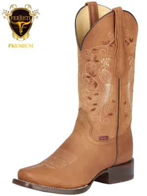 Botas Vaqueras para Damas FERRETI Horma Texas Fer-Dam 3-1 Miel