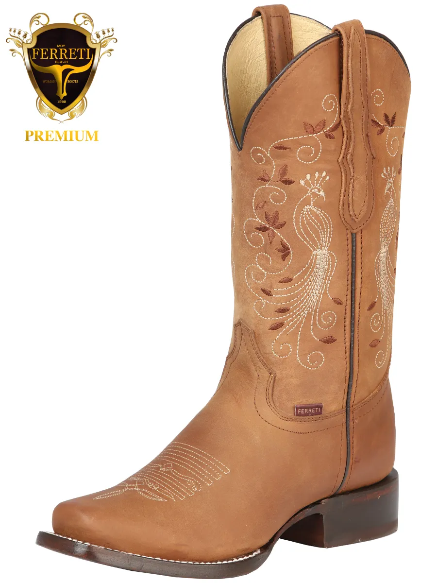 Botas Vaqueras para Damas FERRETI Horma Texas Fer-Dam 3-1 Miel