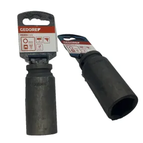 Bussola esagonale lunga attacco quadro F1/2" per avvitatore esagono 13-17-19-22-24 mm Acciaio al cromo-molibdeno GEDORE red