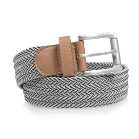 Ceinture Homme tréssée bicolore Gris Chiné