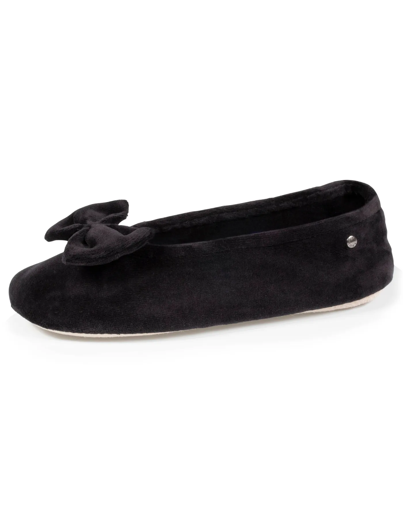 Chaussons ballerines Femme Grand Noeud Noir