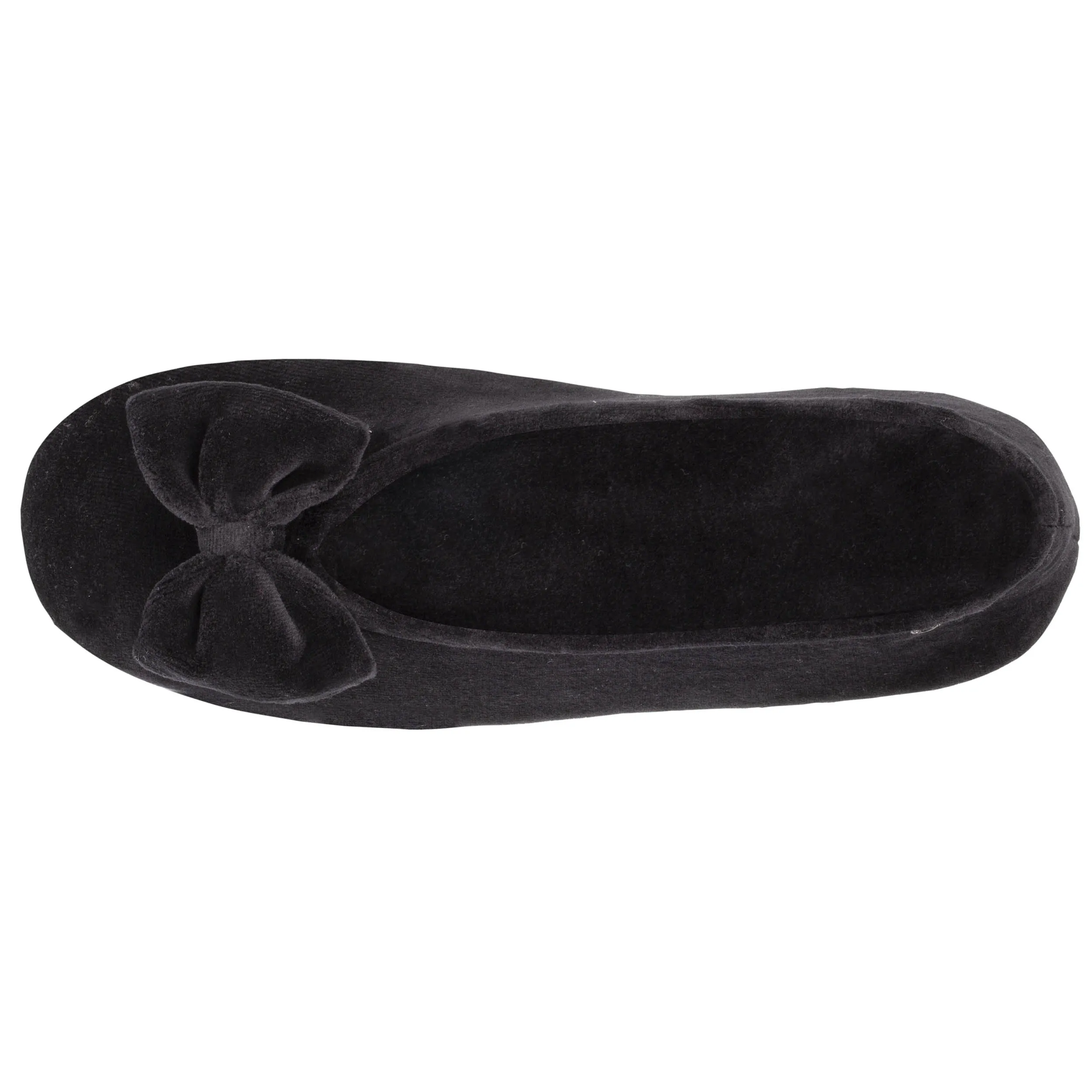 Chaussons ballerines Femme Grand Noeud Noir