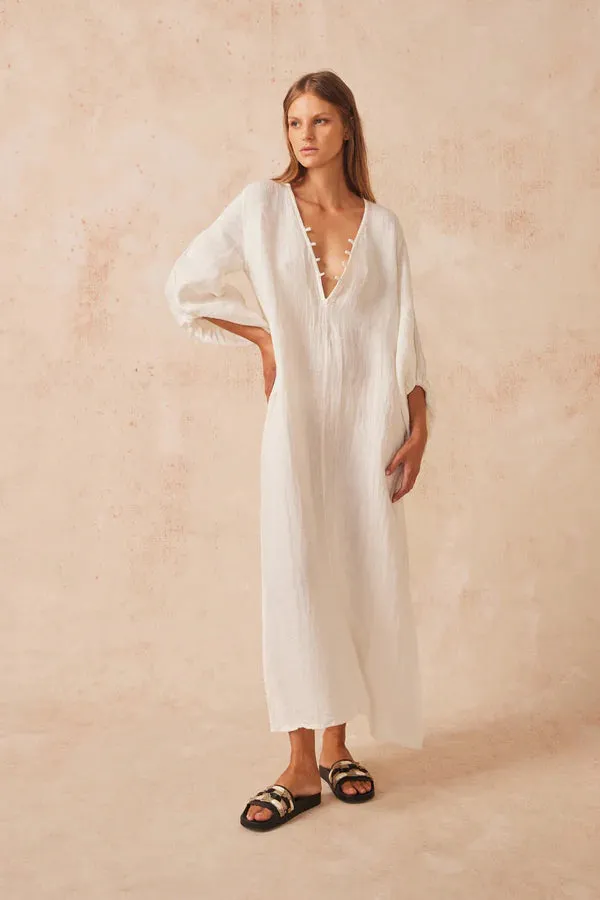 Estilo Emporio Alia Maxi Dress - Brasile Panna