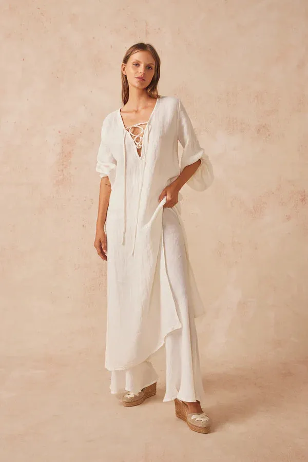 Estilo Emporio Alia Maxi Dress - Brasile Panna