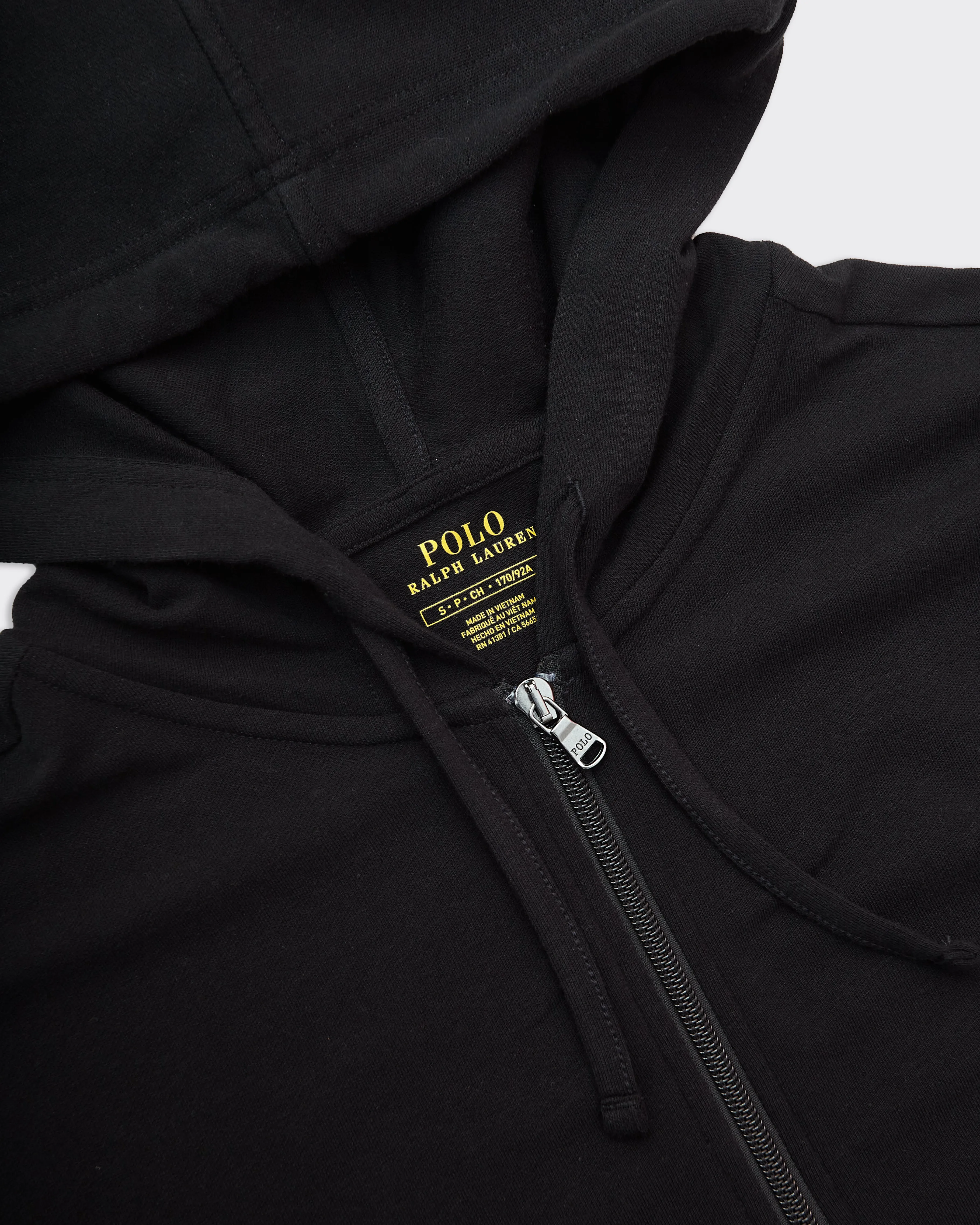 Felpa Con Cappuccio Zip Logo Nera