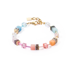 GeoCUBE® Iconic bracelet aqua-apricot