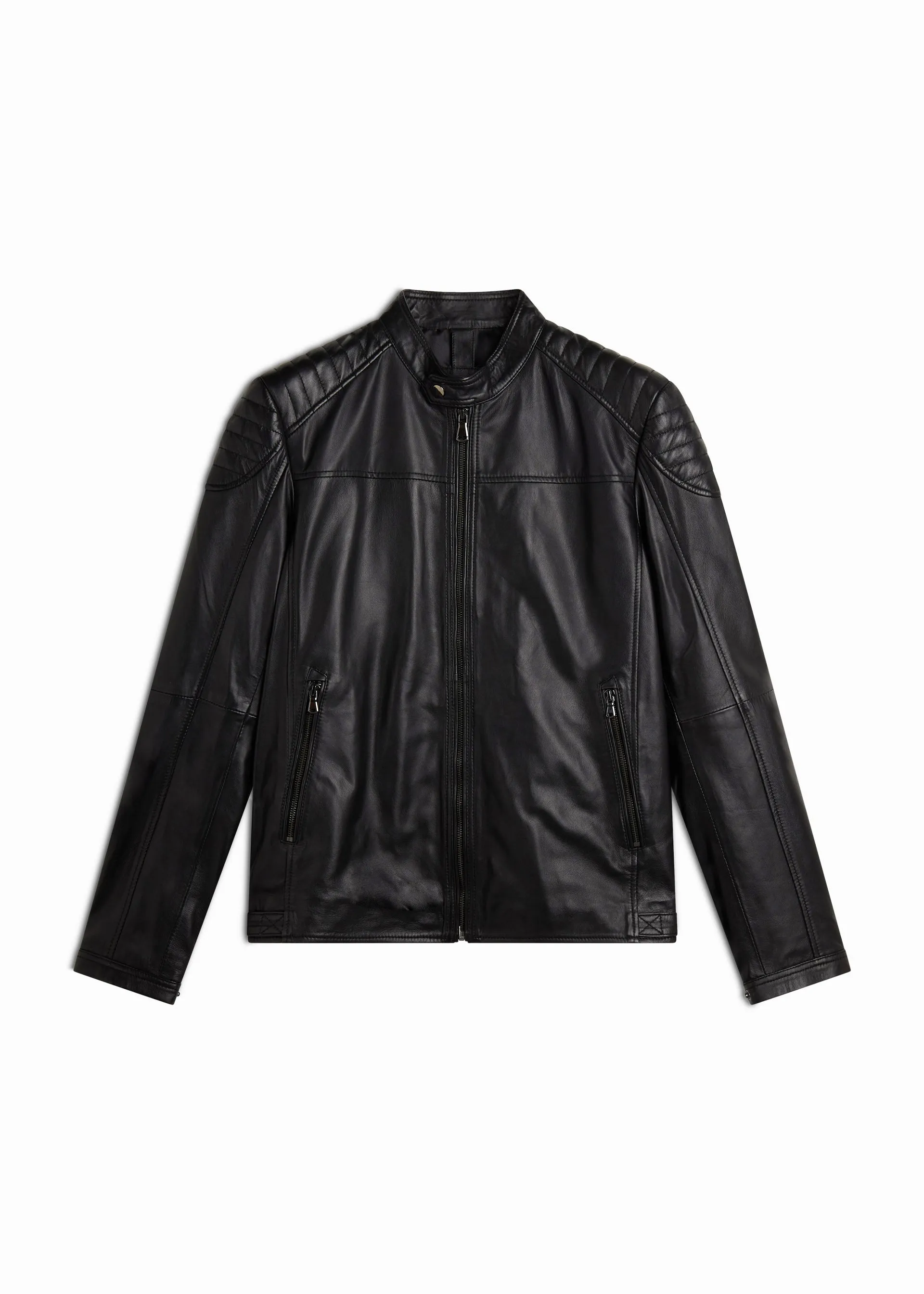 Giubbotto biker in pelle