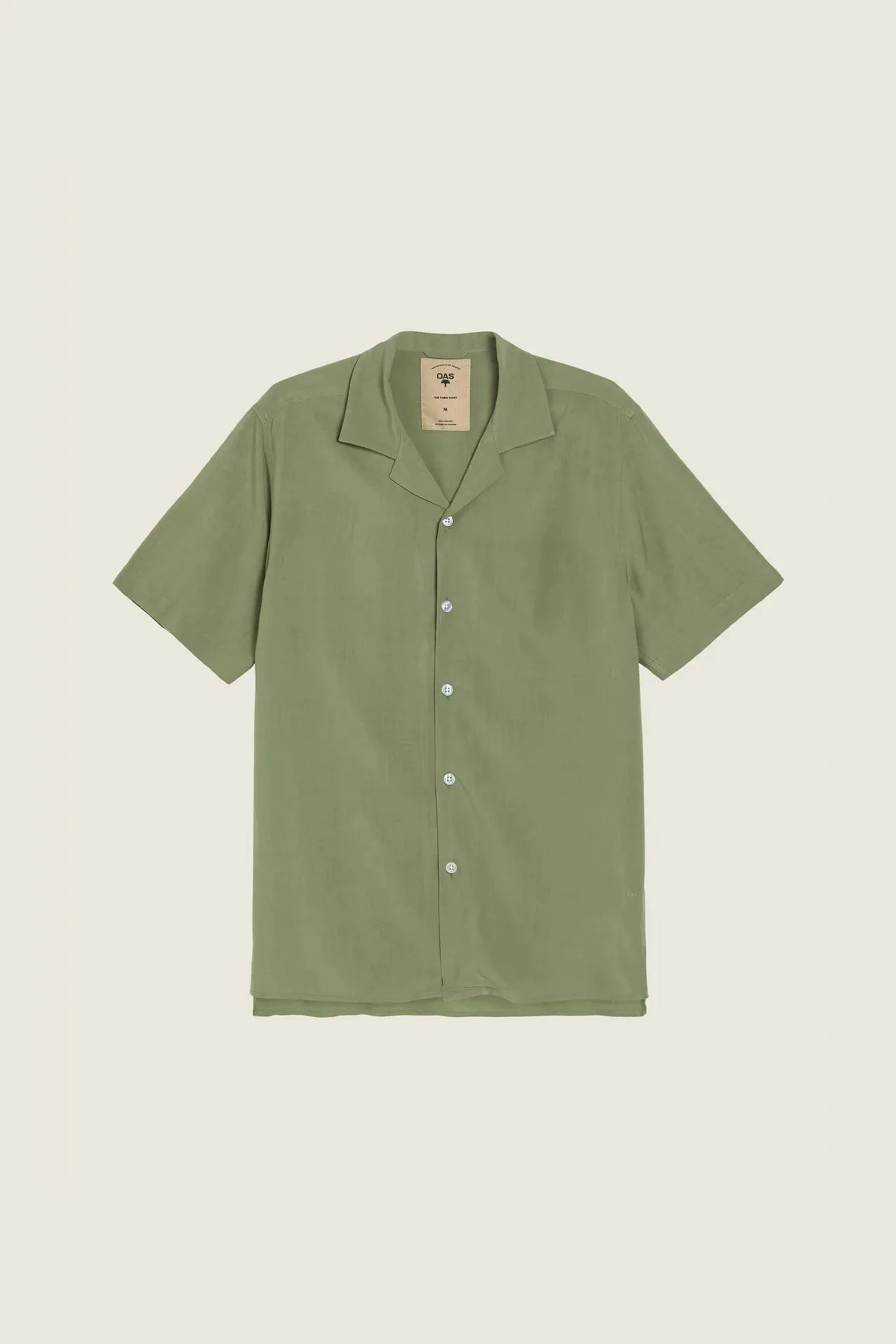 GREEN PLAIN VISCOSE SHIRT