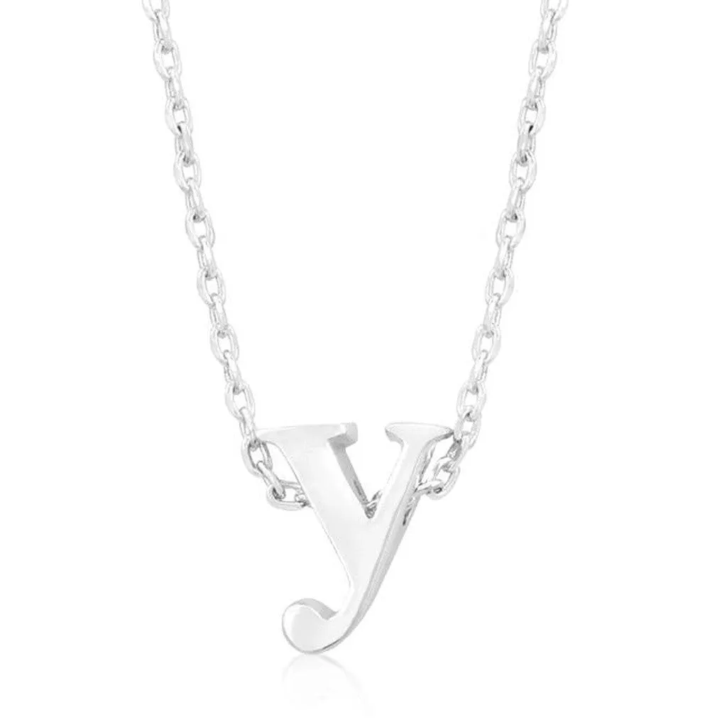 Initial Y Silver Pendant