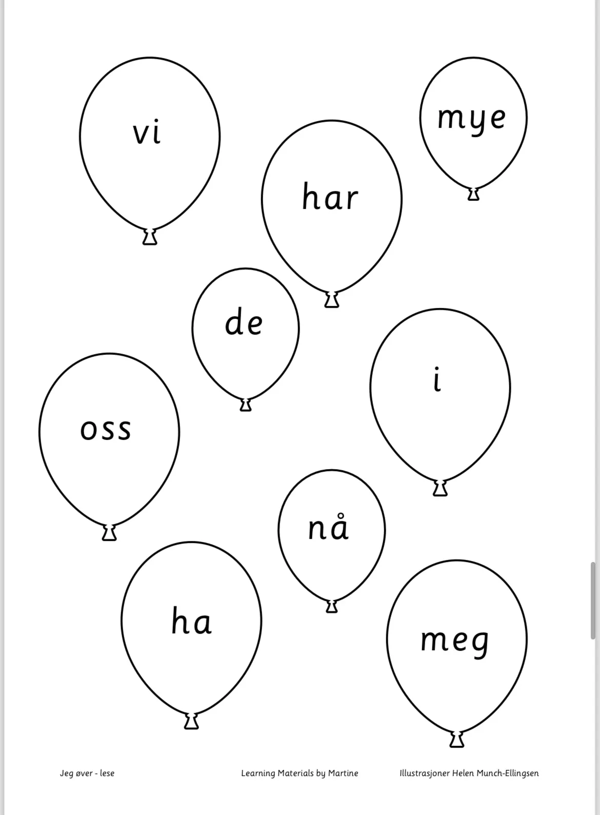 Jeg øver - lese