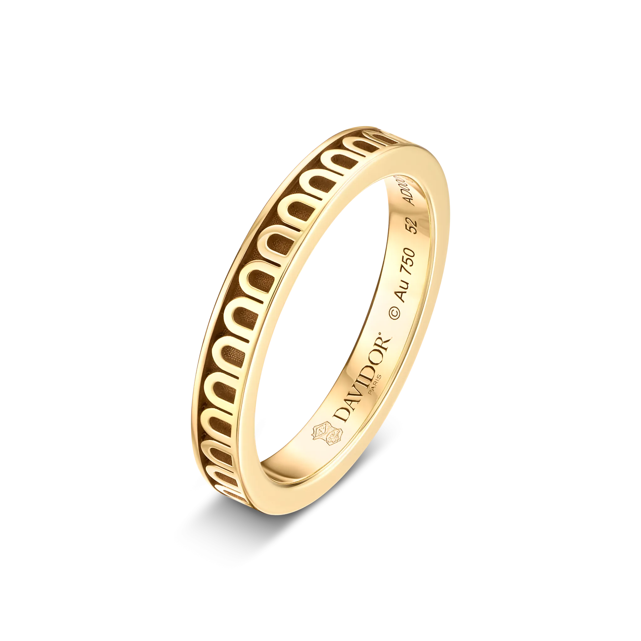 L'Arc de DAVIDOR Ring PM, 18k Yellow Gold with Satin Finish