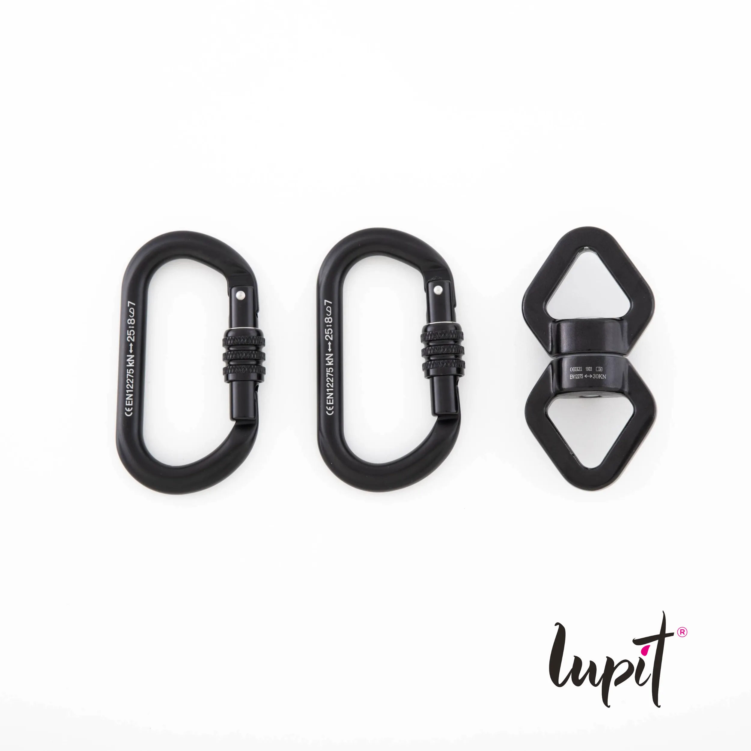 Lupit Aerial Hoop/Lyra | Basic Rigging Set (2x Carabinier   1x Swivel)