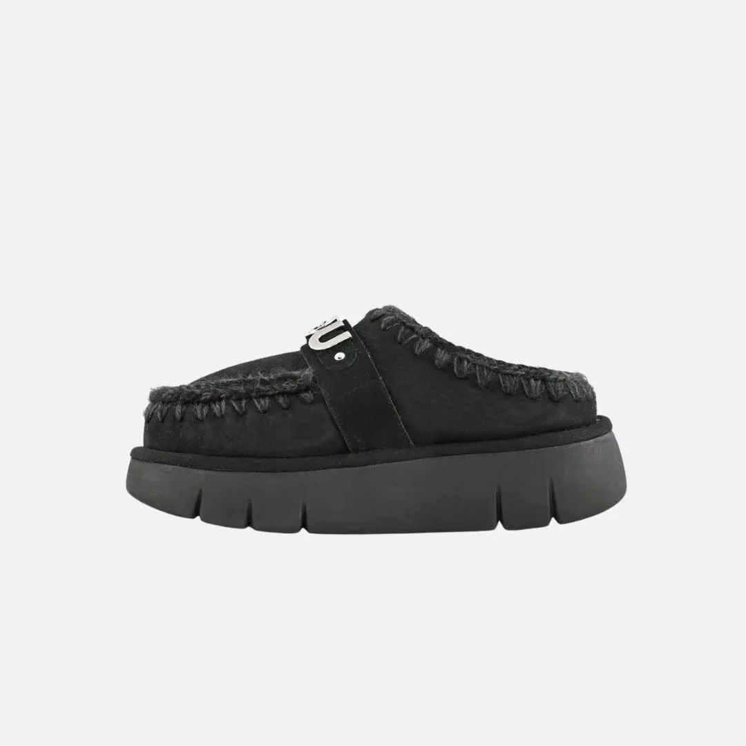 Mou Bounce Clog Metal Logo Black