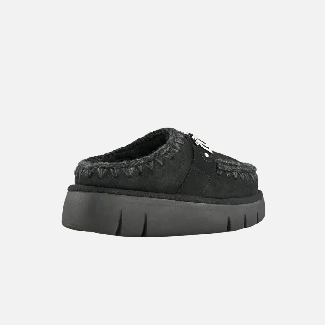 Mou Bounce Clog Metal Logo Black