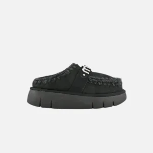 Mou Bounce Clog Metal Logo Black