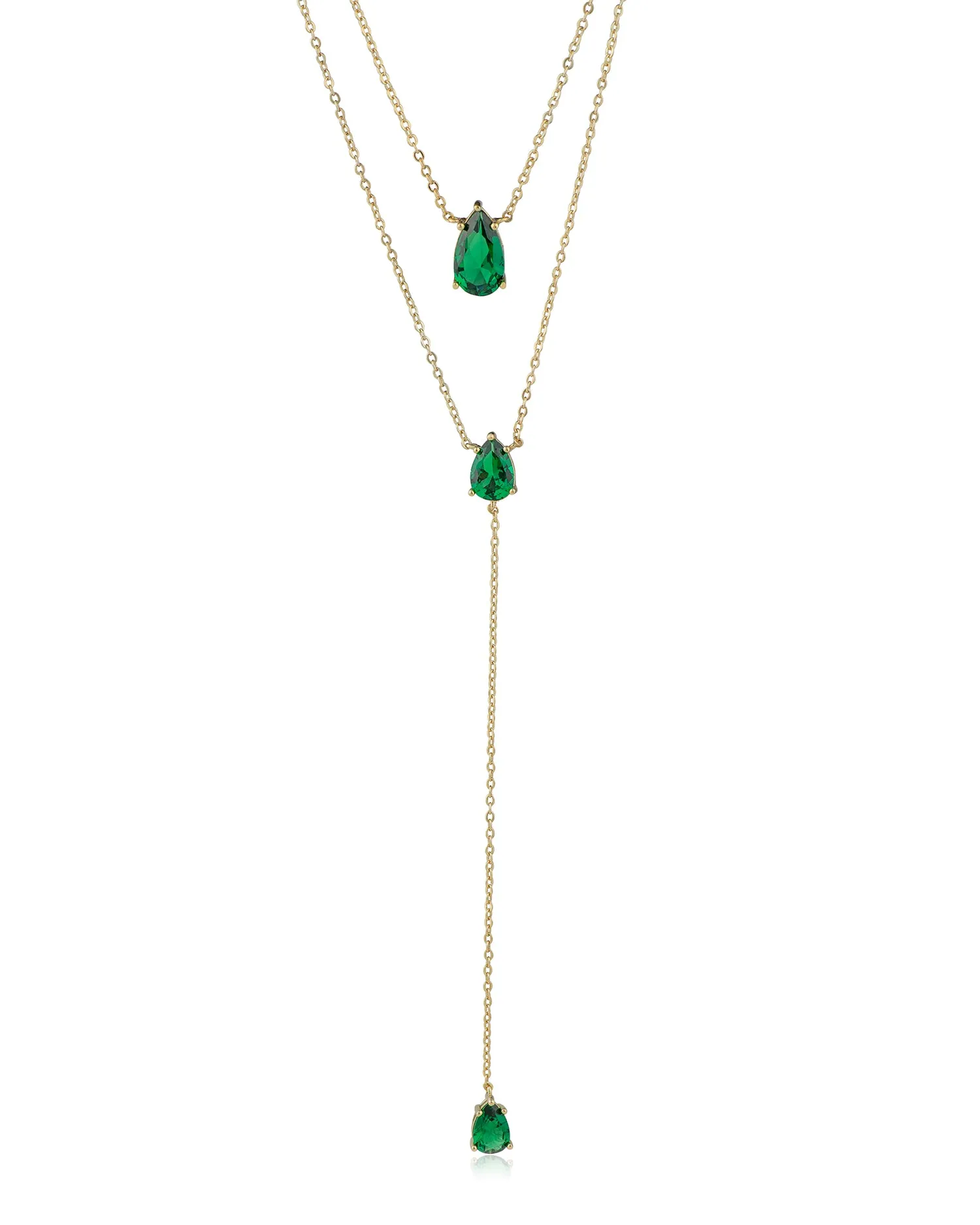 Pear CZ Y-Necklace