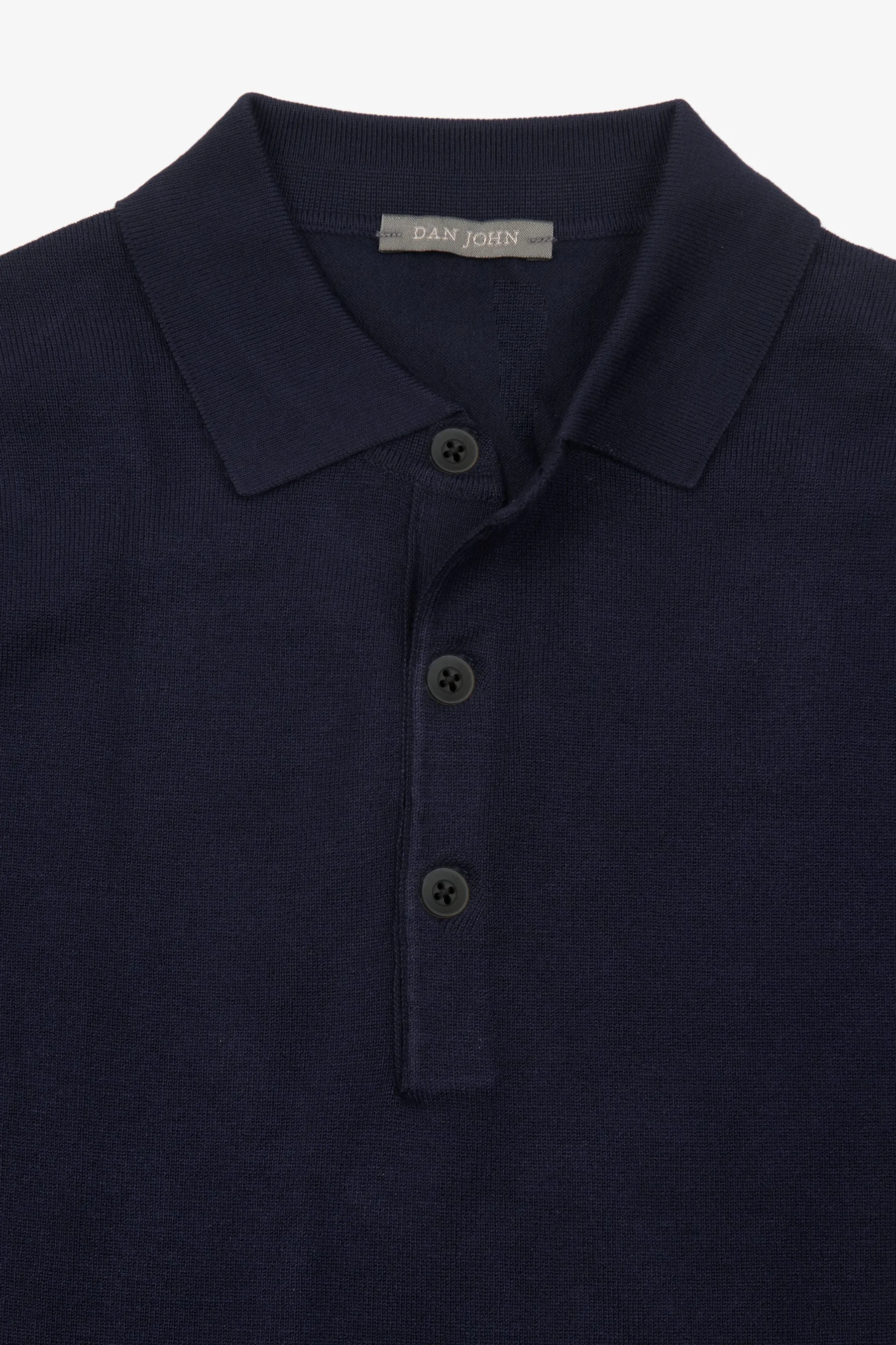 Polo in maglia con bottoni blu