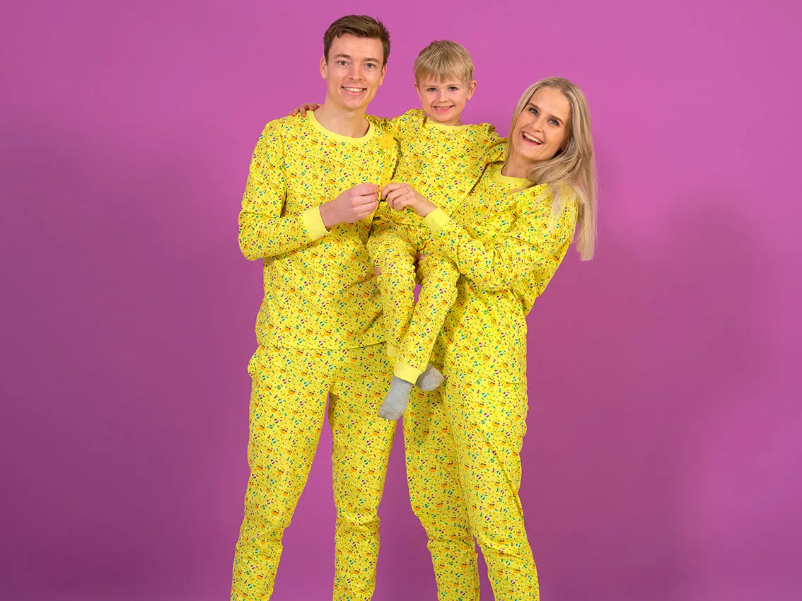 Påskekyllingens Påskepyjamas Gul - Børn.