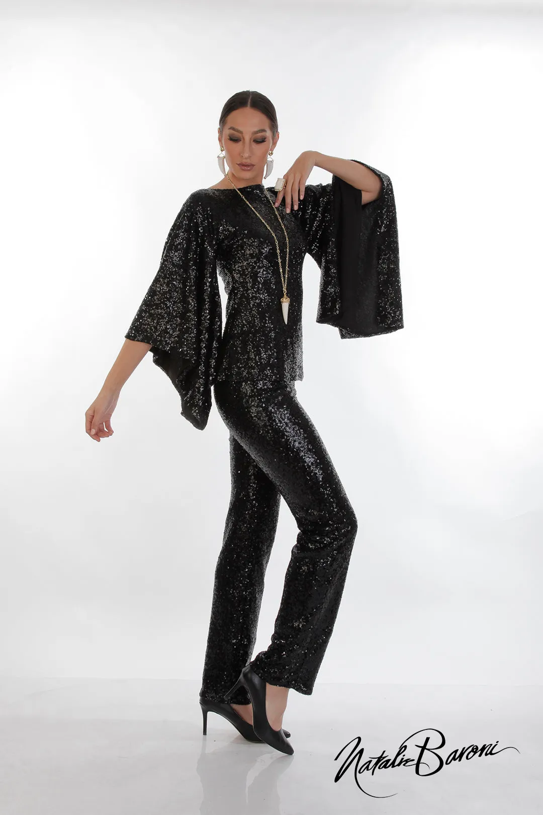 Sequin Kimono Top - La Scala