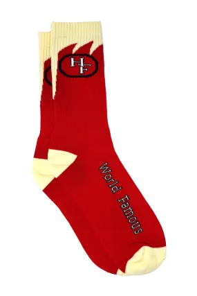 Shark Tooth Socks Red