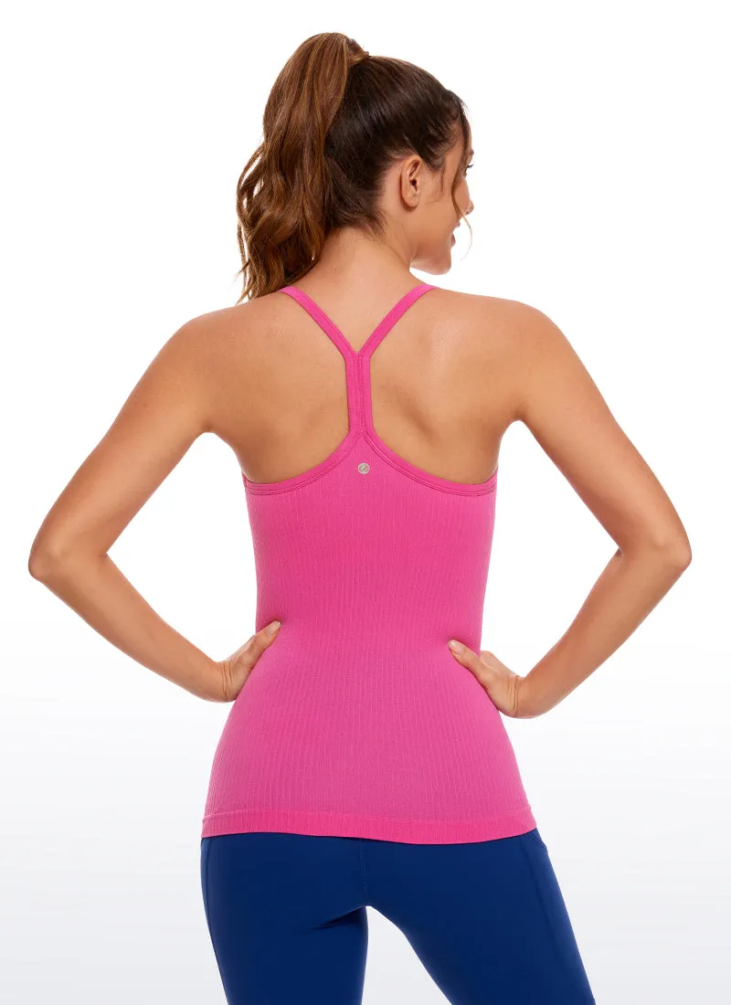 Speedy Seamless Built-in Bra Tank Y-back - Pure Color