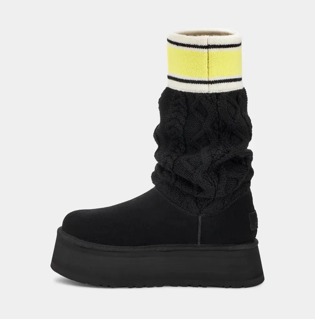 UGG | BOTAS MUJER | W CLASSIC SWEATER LETTER TALL BLACK | NEGRO