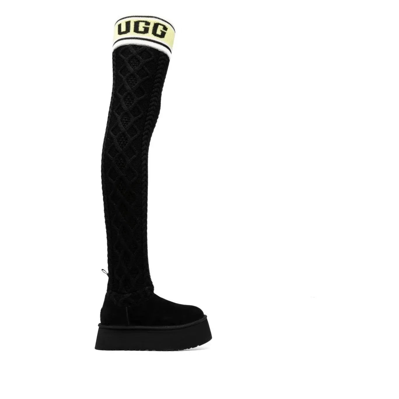 UGG | BOTAS MUJER | W CLASSIC SWEATER LETTER TALL BLACK | NEGRO