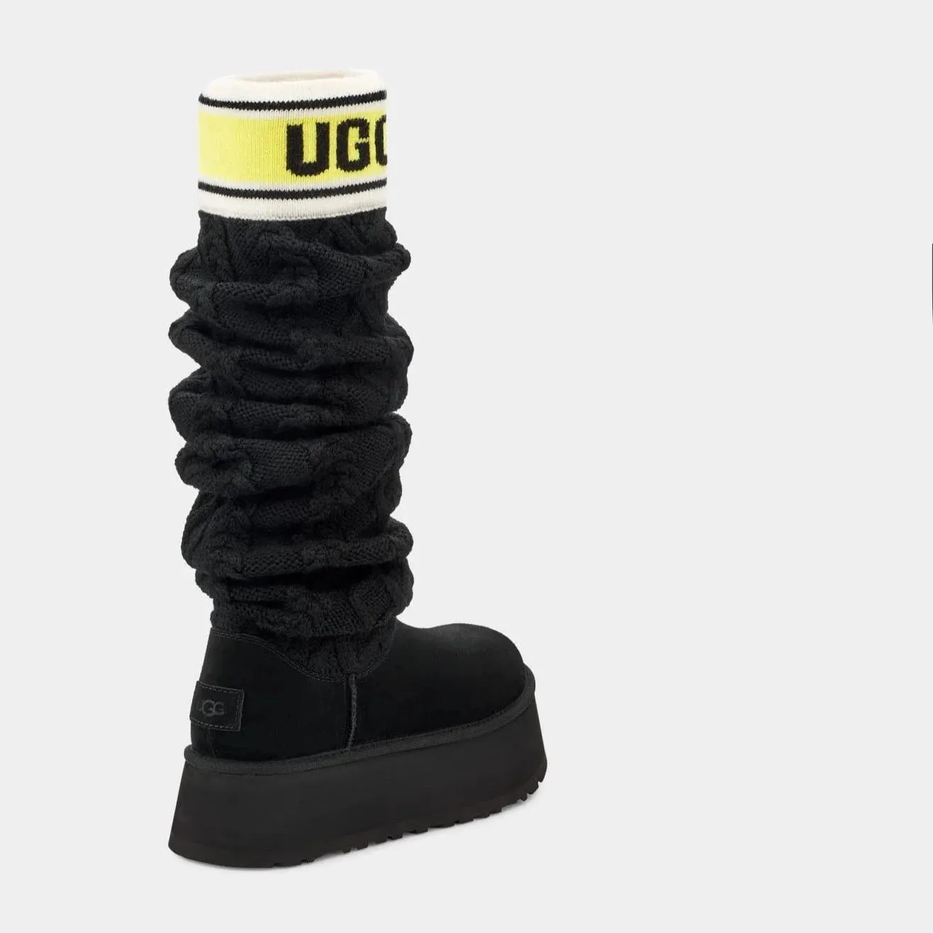 UGG | BOTAS MUJER | W CLASSIC SWEATER LETTER TALL BLACK | NEGRO